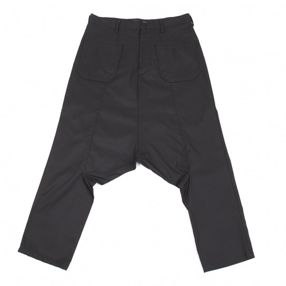 Y’s Pink Label by YOHJI YAMAMOTO Wool Drop Crotch Harem Cropped Pants Sz2/Medium